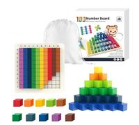 Generisch Blocs empilables, puzzles en cubes pour , avec sac de rangement et 24 cartes, puzzles en bois, blocs de construction pour