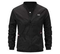 Generisch Blouson bomber pour homme - Couleur pure - Fermeture éclair intégrale - Veste d'hiver confortable et pratique - Veste de baseball streetwear - Veste de sport légère et fine - Avec poches