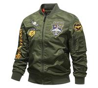 Generisch Blouson de motard tendance pour homme - Veste de loisirs baggy légère - Veste de baseball pour l'automne et le printemps - Veste de sport - Veste d'aviateur streetwear - Veste de cyclisme