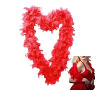 Generisch Boa en plumes de dinde - Décoration de dinde - Guirlande de plumes roses - Accessoire de costume de fête doux - Costume de fille pour cosplay, fête d'Halloween, mariage, danse