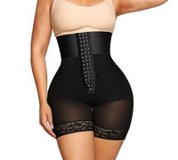 Generisch Body pour femme - Culotte gainante avec fermeture éclair à crochet, Noir , XXL