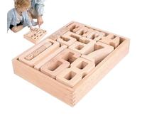 Generisch Bois, jouets d'apprentissage des mathématiques, kit éducatif d'empilage, bords arrondis lisses, design de couleur vive, idéal pour les activités de pré-école et l'éducation à la maison