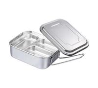 Generisch Boîte à déjeuner en acier inoxydable avec 3 compartiments - Petite boîte à déjeuner - Passe au lave-vaisselle - Portable avec grande capacité - Pour plats chauds - Étudiantes - École