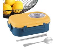 Generisch Boîte à déjeuner en acier inoxydable pour - 3 compartiments - Boîte à portable pour bureau, adultes, étudiants, chauffeurs de camion, pêche, randonnée, camping, road