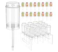 Generisch Boîte à gâteau Push Pop - Forme de tasse à dessert, récipient à cake pop avec support et couvercle - Convient pour la salle à manger, les fêtes de mariage, les fêtes d'anniversaire, les
