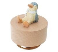 Generisch Boîte à musique à manivelle en bois, figurine d'animal rotative, décoration musicale pour améliorer l'atmosphère de vie et comme cadeau de fête