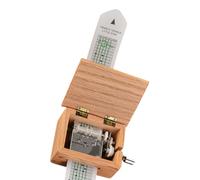 Generisch Boîte à musique en bois avec 15 notes, manivelle pour la musique | Bandes de papier pour les coutumes, idéales pour la décoration de la maison, les cadeaux et les ateliers créatifs pour