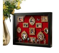 Generisch Boîte Curio de bureau - Petite vitrine pour rangement | Transparent avec base stable, organisateur de vitrine de collection, conteneur de présentation visuelle pour bureau 6 x 22 x 3,7 cm