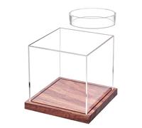 Generisch Boîte d'affichage de baseball en acrylique - Vitrine de qualité supérieure - Boîte de protection - Boîtier transparent avec support de socle - Boîte de rangement pour bureau, salon