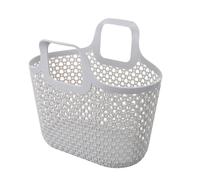 Generisch Boîte de douche, cabas, en plastique flexible, pour un rangement polyvalent dans la salle de bain, la cuisine ou le garde-manger, gris, taille unique