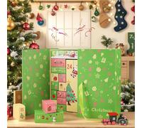Generisch Boîte de l'Avent de Noël - 24 jours 2025 - Pliable - Vide - Pour adultes - Décoration de la maison - Fête - Faveurs pour bijoux stationnaires - Écrits à la main