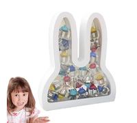 Generisch Boîte de rangement pour dents de lait - Avec champs d'étiquetage - En forme de lapin - Avec documentation de croissance - Pour fille, anniversaire, école, maison