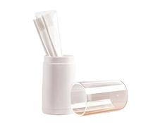 Generisch Boîte d'hygiène dentaire - Tasse de voyage - Étui portable pour brosse à dents - Boîte de rangement pour dentifrice - Séchage rapide - Pour camping, vacances, hôtel, dortoir, hôpital, blanc