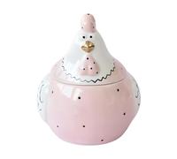 Generisch Boîte en céramique avec couvercle - Boîte à biscuits en céramique | Grande boîte à poules | Dee Hen Grande boîte décorative Dee Hen avec couvercle pour ranger les œufs, les bonbons, les