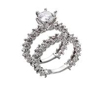 Generisch Boîte pour bagues Design délicat Bague de luxe légère Nouvelle bague créative peut être empilée pour porter bague de mode féminine US 5 6 7 8 9 10 11 12 anneaux de gymnastique d'extérieur, 8