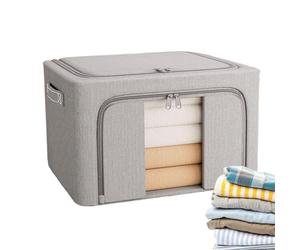 Generisch Boîtes à vêtements - 24 l - Paniers à linge empilables sous le lit - Pour voyage, camping, appartement, placard, garage, buanderie, compacte, pliable