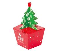 Generisch Boîtes d'examen de Noël | Boîtes de fête d'arbre de Noël 3D | Mini boîte cadeau à bonbons | Conteneur portable de vacances - Sac réutilisable pour Halloween, Saint Christmas, famille