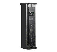 Generisch Boîtier de chargement amovible et amovible - Boîtier de charge mobile sans soudure - 22,5 W - Pas de support de batterie de soudage - 2 ports USB - Coque de chargement transparente et légère