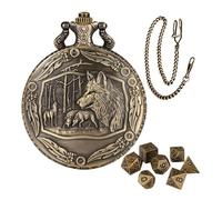 Generisch Boîtier de montre de poche, cube avec boîtier de montre | Boîtier de montre vintage, cube de jeu, design portable, pour les fêtes d'amis, les fêtes à thème, les réunions de famille