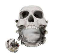 Generisch Bol à bijoux, plateau en forme de tête de mort pour petites pièces, rangement de bijoux, décoration gothique, pour la présentation de bracelets, boucles d'oreilles, colliers, pour bureau