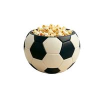 Generisch Bol à goûter en forme de football - Schéma de couleurs noir et blanc, spécialement conçu pour les fêtes de football ; grand récipient alimentaire, adapté pour stocker du pop-corn et des