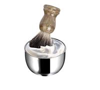 Generisch Bol de savon à raser pour homme en acier inoxydable, 150 ml, moderne, inoxydable, durable, formant de la mousse