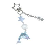 Generisch Bone Designs Pendentif dauphin en coquillage pour téléphone | Accessoire élégant et individuel pour téléphone portable avec dauphins et coquillages