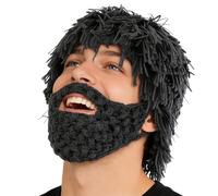 Generisch Bonnet à barbe - Chapeau tricoté punk - Jouets interactifs pour chiots en Dentition - Pour les femmes, les voyages, les festivals, les concerts, le carnaval, le cosplay, les amateurs de