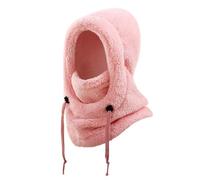 Generisch Bonnet à capuche avec foulard intégré - Cache-cou en peluche - Protection complète contre le froid - Masque facial chaud pour l'hiver - Pour homme et femme - Pour ski, snowboard, randonnée