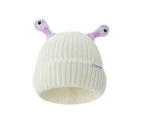Generisch Bonnet bomber femme parent-enfant mignon bonnet tricoté lumineux, drôle fait à la main avec grand bonnet peut être étiré, Blanc., taille unique