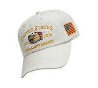Generisch Bonnet d'anniversaire américain 250 ans - Casquette commémorative réglable 250e | Accessoires pour hommes, fête marine, bateau, golf sur la plage, équipement de souris de sport