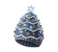 Generisch Bonnet de Noël lumineux 2026 - Kit de bricolage avec lumières LED - Instructions étape par étape pour débutants - Motif festif classique - Projet créatif pour la période de l'Avent (H, 23 cm