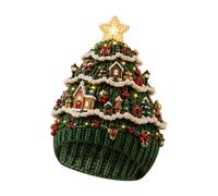 Generisch Bonnet de Noël lumineux 2026 - Kit de bricolage avec lumières LED - Instructions étape par étape pour débutants - Motif festif classique - Projet créatif pour la période de l'Avent (B, 23 cm
