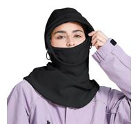 Generisch Bonnet d'hiver à capuche en polaire pour homme et femme - Bonnet thermique pour temps froid, Noir , taille unique