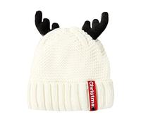 Generisch Bonnet d'hiver côtelé croisé pour femme, pompon torsadé épais, doux et chaud, c, taille unique