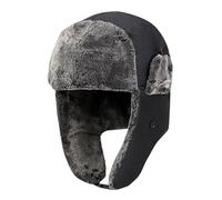 Generisch Bonnet d'hiver en laine pour femme et homme - Bonnet chaud en polaire - Trapper Uschanka - Casquette de ski d'extérieur, gris, taille unique
