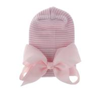 Generisch Bonnet d'hiver pour fille - Pour nouveau-né - Nœud - Turban - Chapeau pour nourrisson - Bonnet de casque - Gants - Polaire, Rose clair, 0-3 mois