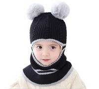 Generisch Bonnet tricoté thermique cache-oreilles pour enfants Bonnet chaud Cyclisme Ski épais Hiver Tout-petit Bébé Capuche Crâne Coupe-vent Bonnet Enfants Vêtements, f, taille unique