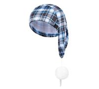 Generisch Bonnet unisexe à pointe, plaid, chemise de nuit, accessoire de bonnet de nuit avec pompon, fête à thème, costume de fête, carnaval, Noël., 3 verts., taille unique