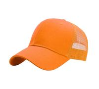 Generisch Bonnets Enfants Garçons Trucker Casquette Baseball Casquette Structurée Design Simple 6 Panneaux Taille Réglable Super Casquette, Orange, taille unique