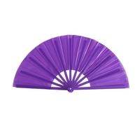 Generisch Boots On The Ground - Lot d'éventails à main pliables - Grands ventilateurs de table - Accessoires de danse pratiques pour les événements en plein air - Danseurs enthousiastes (violet, 34 cm