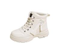 Generisch Bottes à lacets en cuir synthétique pour femme - Bottes de combat - Bottes d'automne et d'hiver - Bottines à lacets - Bottes de travail, de randonnée, de trekking - Bottes à lacets pour