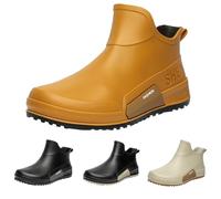 Generisch Bottes à tige courte unisexe en caoutchouc - Bottes de pluie mi-hautes - Bottes en caoutchouc - Bottes de pluie - Bottes imperméables - Antidérapant - Pour l'extérieur - Chaussures de jardin
