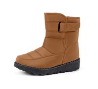 Generisch Bottes au dessus du genou pour femme Shark Boots Bottes de neige d'hiver chaudes doublées en polaire Chaussures d'extérieur décontractées pour le confort par temps froid, jaune, 44 EU