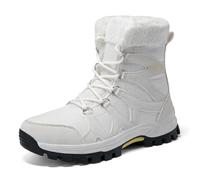 Generisch Bottes au-dessus du genou pour femme Shark Boots Paire d'hiver Bottes de neige épaisses Bottes chaudes à lacets pour hommes et femmes, Blanc., 39 EU