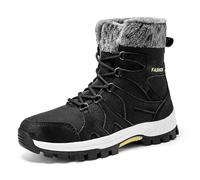 Generisch Bottes au-dessus du genou pour femme Shark Boots Paire d'hiver Bottes de neige épaisses Bottes chaudes à lacets pour hommes et femmes, Noir , 38 EU