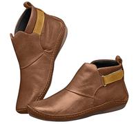 Generisch Bottes couleur plate avec boucle de cheville confortable Pure Hook pour femme, marron, 41 EU