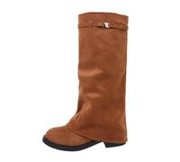 Generisch Bottes de cowboy pour femme, style punk, moto, élégantes, mi-hautes, avec sangle classique pour un confort intemporel, raffinement, moto, festival
