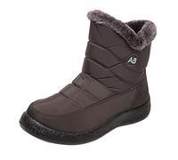 Generisch Bottes de neige à plateforme pour femme - Bottes d'hiver doublées chaudes - Bottes courtes - Bottines compensées imperméables - Bottes de transition antidérapantes - Chaussures de transition