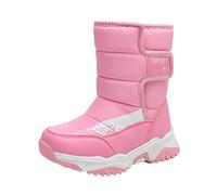 Generisch Bottes de neige design d'extérieur pour enfants, bottes d'hiver imperméables avec profil antidérapant pour filles et garçons, Rose, 31.5 EU
